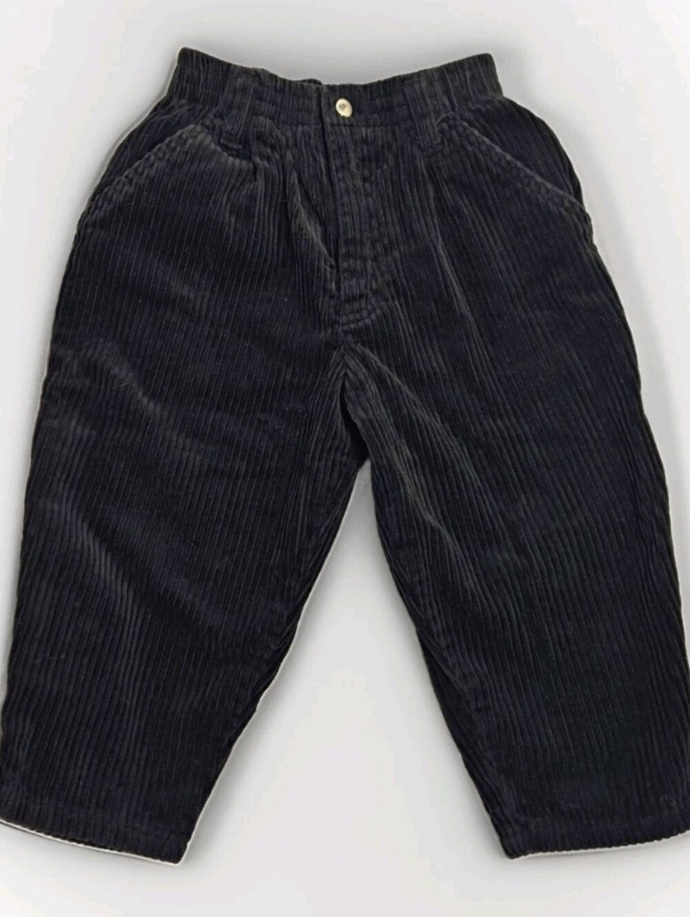 Vintage Gymboree Black Wide Wale Corduroy Pants 2T Y2K Boho Retro Winter Festive